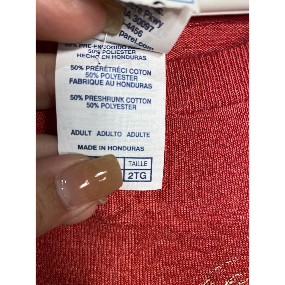 delta mens‎ shirt plus size 2XL XXL red short sleeve sunglasses animal - Picture 4 of 6